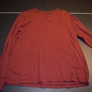 Men's L Red American Eagle Long Sleeve